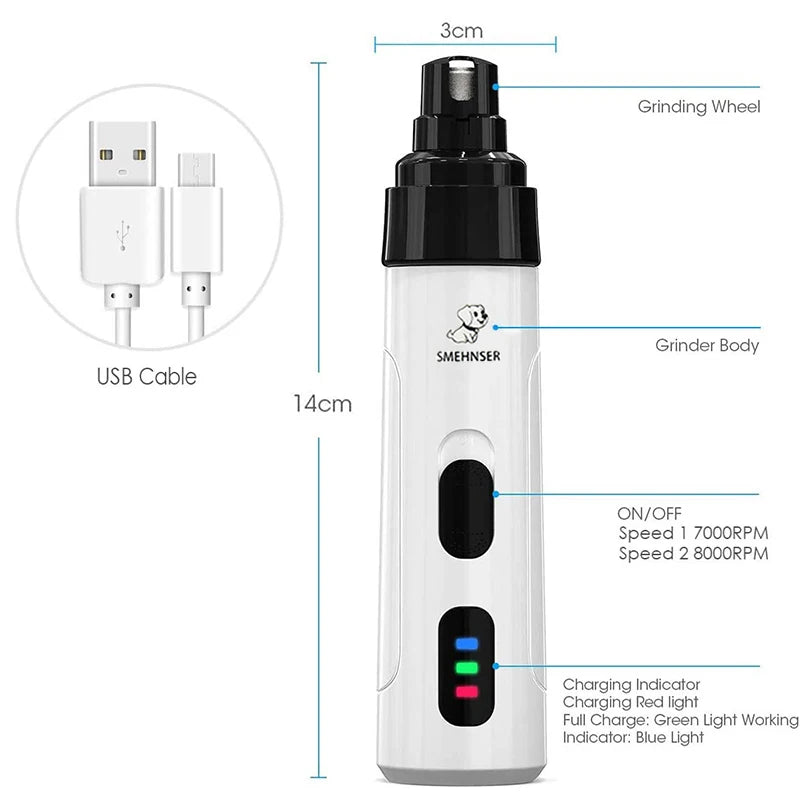 Painless USB Charging Dog Nail